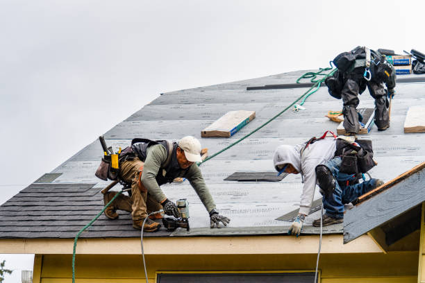 Professional Emergency Roof Repair technician working in Macksburg, IA